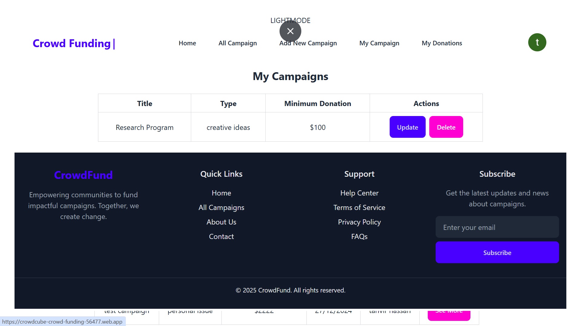 Project One Screenshot